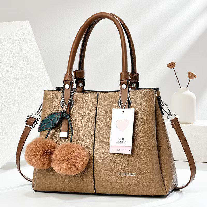 Women's Tote Handbag with Top Handle & Adjustable Shoulder Strap - B