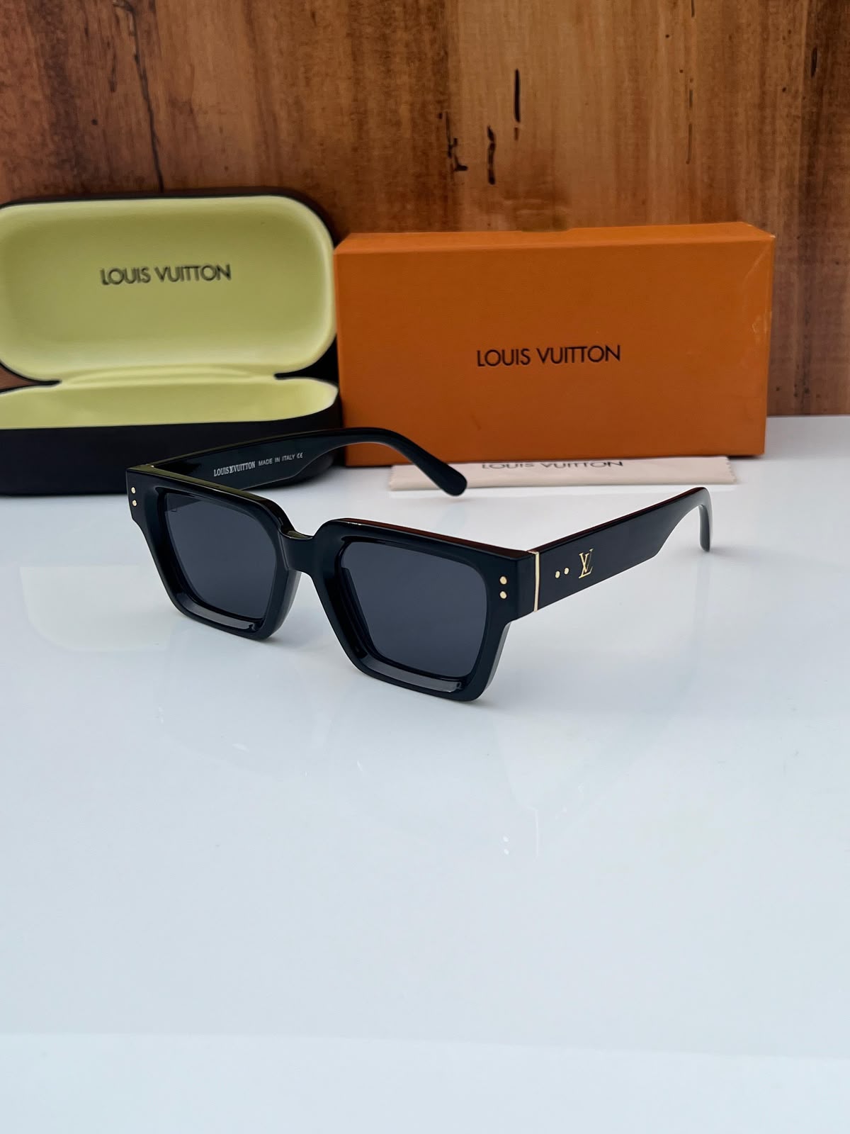 Classic Black Square Sunglasses for Men & Women – UV Protection Eyewear R