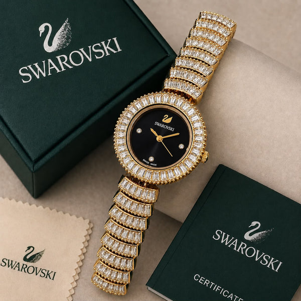 Crystal Accent Gold-Tone Women's Bracelet Watch T