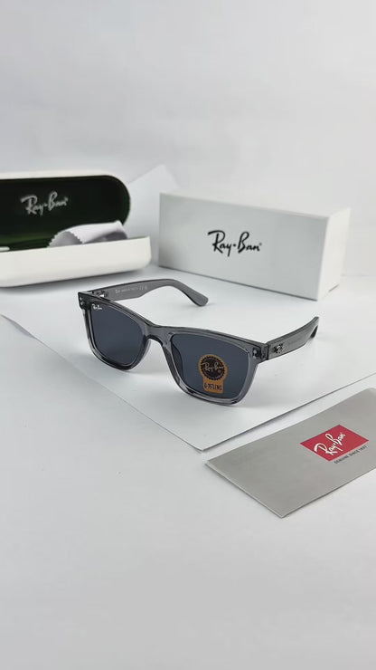 Ray-Ban RB0502 Grey Black Square Sunglasses for Men & Women | UV Protection - R