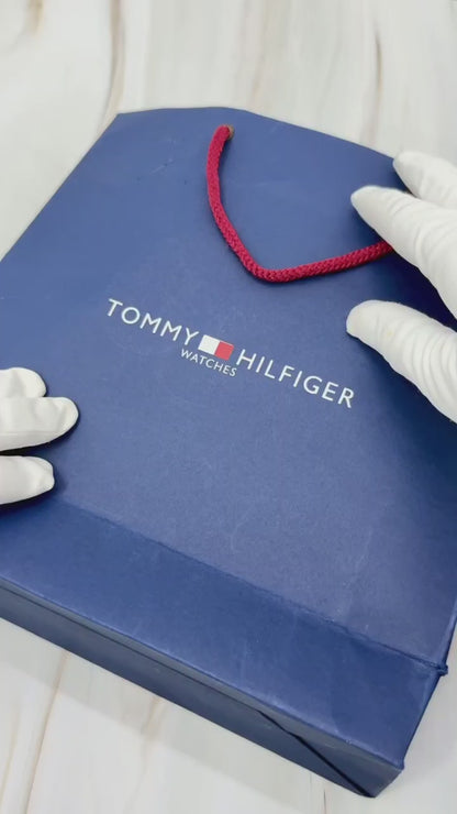Tommy Hilfiger TH85 Chronograph Black Dial Silver Watch for Men T